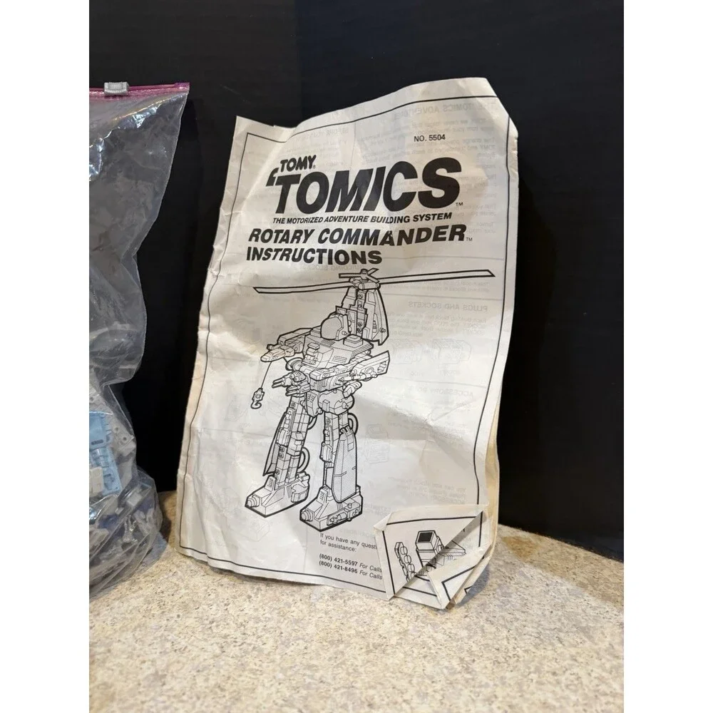 Vintage 1986 Tomy Tomics Rotary Commander Fleetforce Parts Lot Motors Remote
